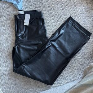 Abercrombie & Fitch The 90s Relaxed High Rise Vegan Leather Pants